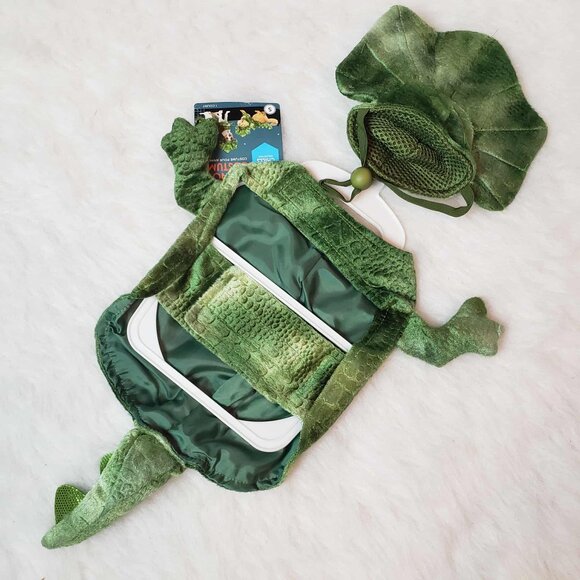 🟠 Thrills & Chills SMALL Triceratops Dinosaur Pet Dog 2-piece Halloween Costume - Picture 8 of 16